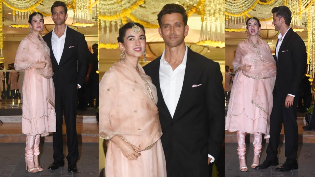 Hrithik reached the reception with girlfriend, girlfriend Saba appeared in traditional